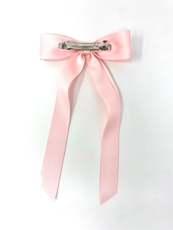 Große Satin-Haarschleifen, 4 Stück – Weiß, Schwarz, Rosa, Rosarot, übergroße Haarspangen Für Frauen & Mädchen