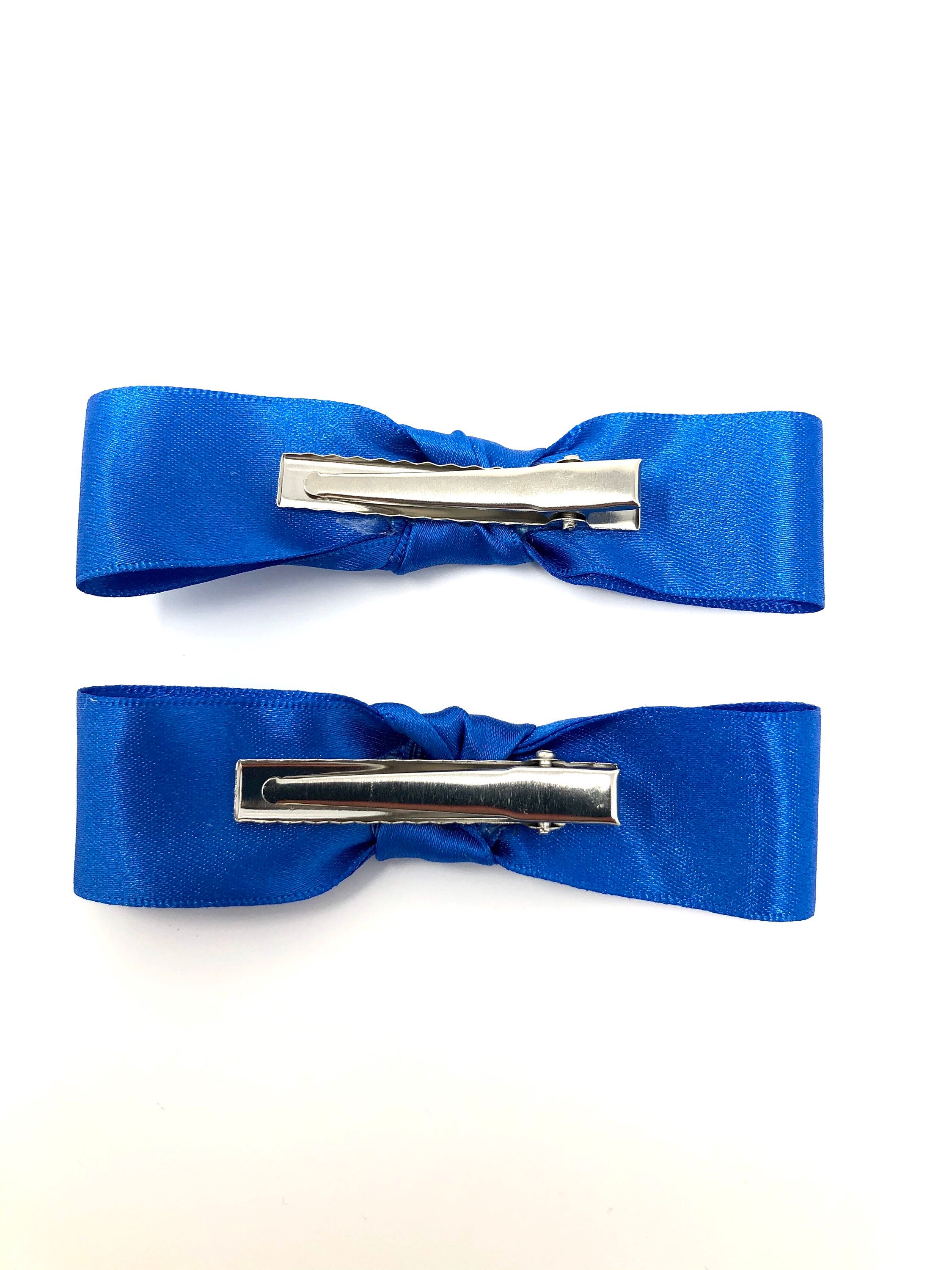 MUFEKUM Fiocchi per capelli blu, 2 pezzi grande fiocco blu per ragazze, nastro per ragazze scolastiche per coda di cavallo