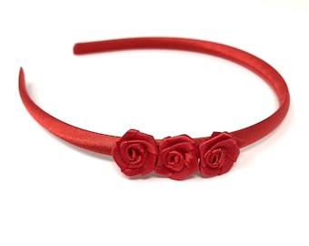 Red Flower Headband Hairband