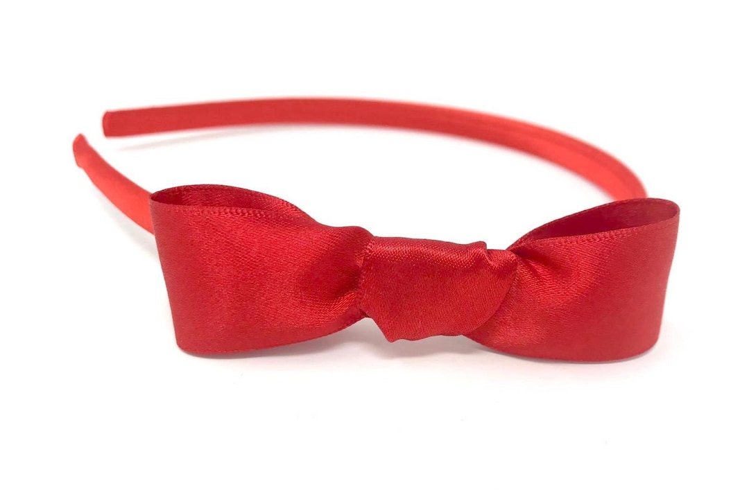 ? red satin bow headband Amazon.com : DEEKA Red Bow Headband & 2 Pcs Satin 4 Inch  main image 2