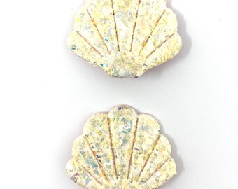 Gold Sparkly Shell Mermaid Hair Clips Hair Accessory (set of 2)