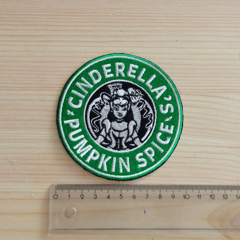 Cinderella Inspired Starbucks Coffee Patch Disney Patch Princess Patch Cartoon Patch Sew On Iron On Cosplay Adult Coffee Cindy
