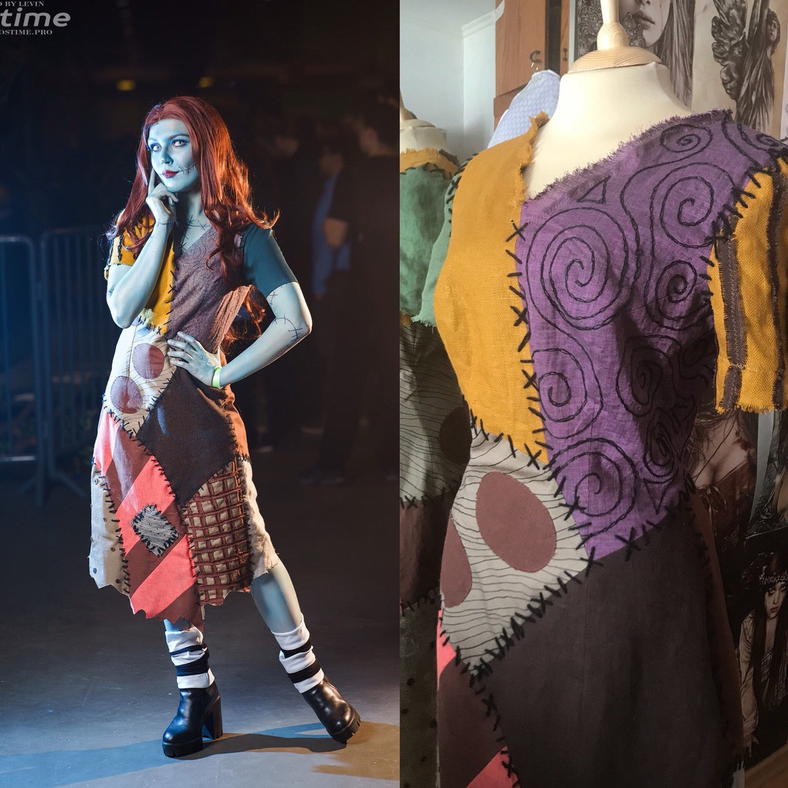 Sally The nightmare before Christmas cosplay costume Etsy Sally Nightmare Before Christmas Costume