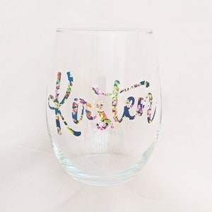 Personalized Stemless Wine Glass