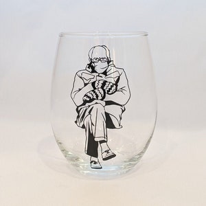 Bernie Sanders - Funny Wine Glass