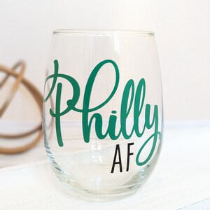 Philly AF - Stemless Wine Glass