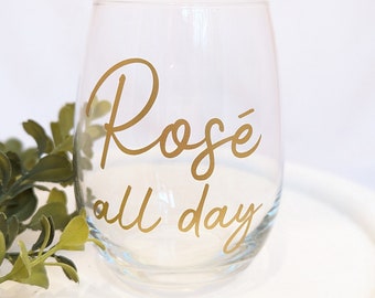 Rose All Day Stemless Wine Glass