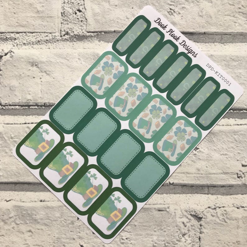 St patricks day Kit for Erin Condren bujo KIT0011 planners etc