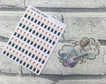 lipstick stickers for various planners, Happy Planner, Bullet Journal etc (DPD1327)