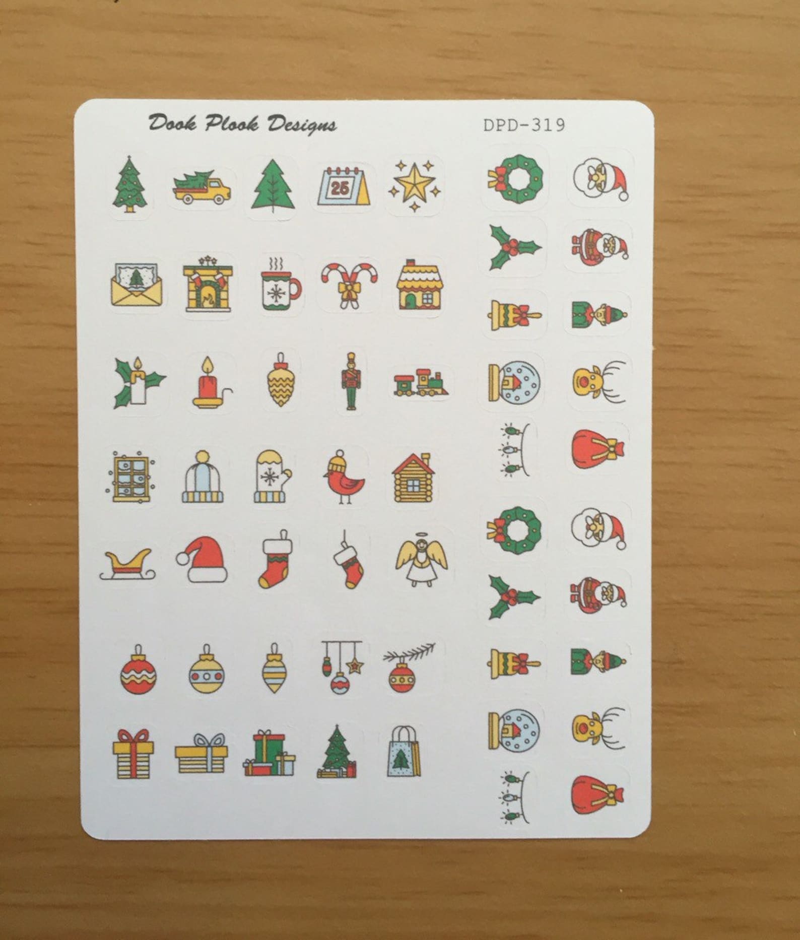 Small Christmas icon stickers for various planners Happy | Etsy