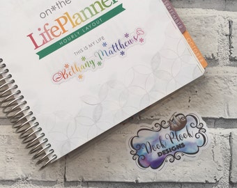 Personalised name stickers for Erin Condren, Plum Paper, Filofax, Kikki K (DPD546)