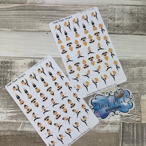 Pegatinas de yoga para varios planificadores, planificador feliz, planificador de la pasión, etc . (DPD1007)