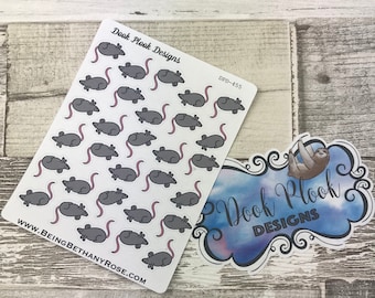 Cute rat stickers for various planners, Happy Planner, Bullet Journal etc (DPD455)