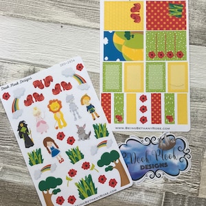 Wizard of Oz sticker set for Erin Condren, Plum Paper, Filofax, Kikki K (DPD245)