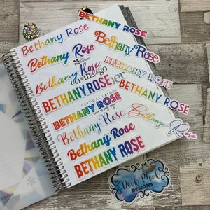 Adesivi personalizzati per Erin Condren, Plum Paper, Filofax, Kikki K Bullet Journal ecc.