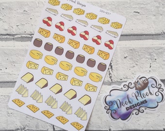 Cheese stickers for various planners, Happy Planner, Passion Planner etc (DPD857)