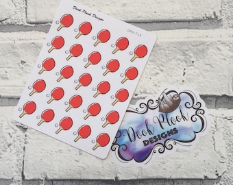 Tafeltennis (pingpong) stickers voor diverse planners, Happy Planner, Passion Planner etc (DPD714)