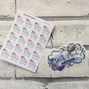 Bath stickers for Erin Condren, Plum Paper, Filofax, Kikki K (DPD589)