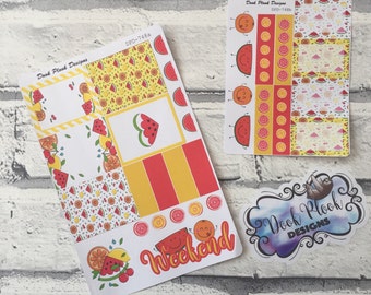 Fruit sticker set for Erin Condren, Plum Paper, Filofax, Kikki K (DPD748)