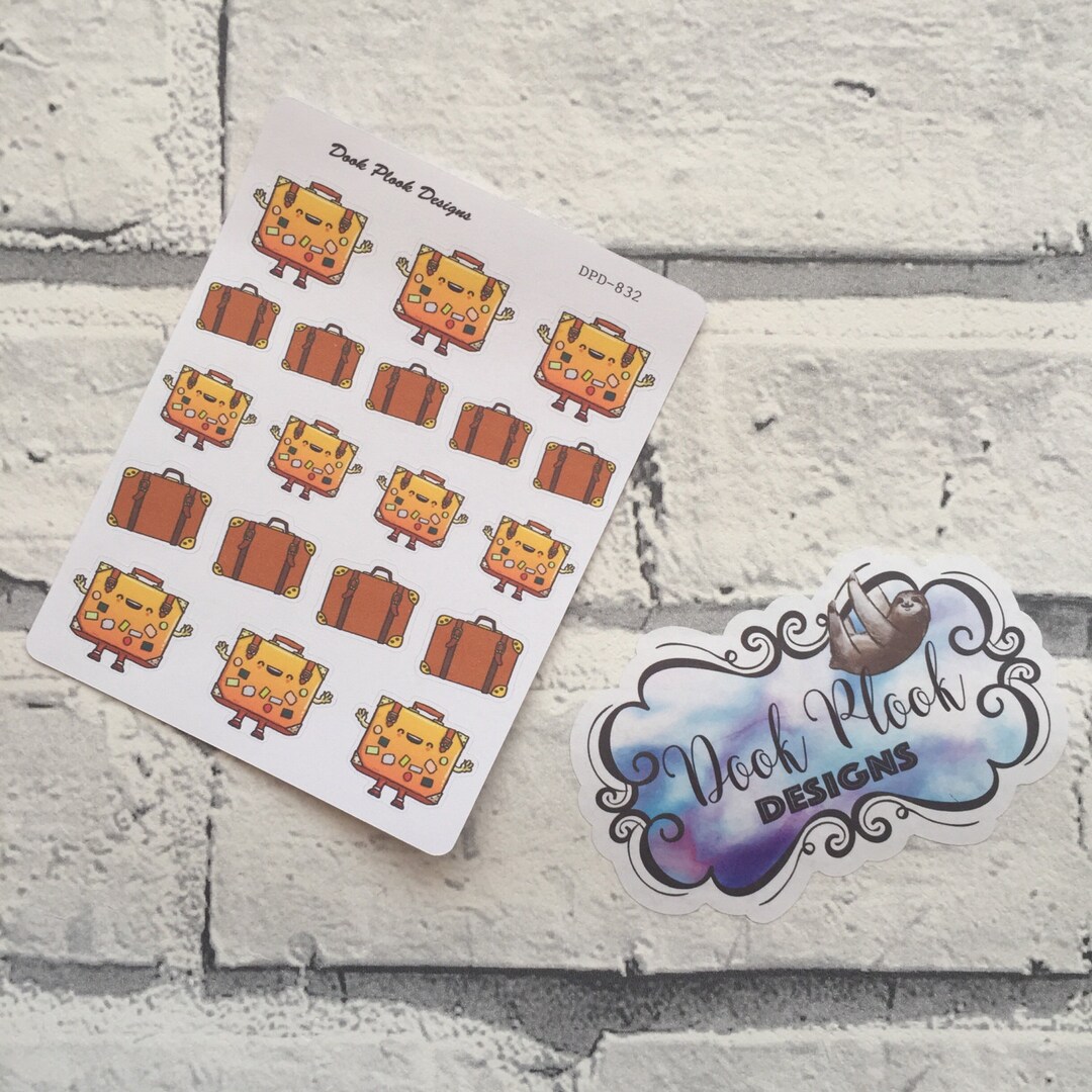 Cute Kawaii Luggage Stickers for Erin Condren Plum Paper Etsy