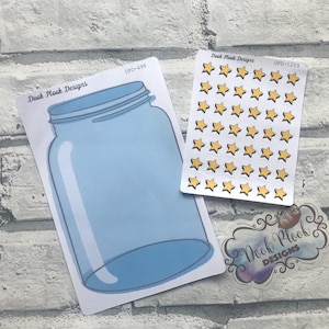 Gewichtsverlies pot ster stickers voor Erin Condren, Plum Paper, Filofax, Kikki K, BUJO, planners (DPD1275)