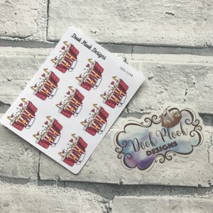 Cinema date sticker set for various planners, Hobonichi, Travellers Notebook etc (DPD1288)