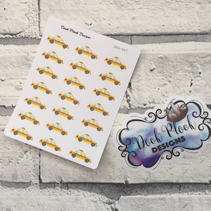 Taxi stickers for Erin Condren, Plum Paper, Filofax, Kikki K (DPD307)