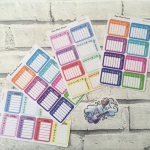 Weekly run tracker - &quot;Miles&quot; or &quot;Kilometres&quot; stickers for various planners, Hobonichi, Passion Planner etc (DPD221-222)