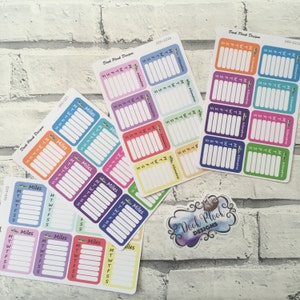 Weekly run tracker - "Miles" or "Kilometres" stickers for various planners, Hobonichi, Passion Planner etc (DPD221-222)