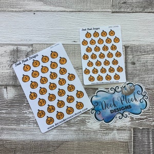Pumpkin (2 sizes) stickers for various planners, Hobonichi, Passion Planner etc (DPD1494)