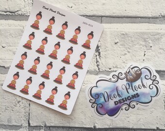 Meditate/meditation stickers for Erin Condren, Plum Paper, Filofax, Kikki K (DPD826)