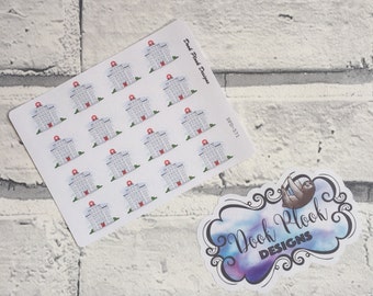 Hospital stickers for Erin Condren, Plum Paper, Filofax, Kikki K (DPD571)