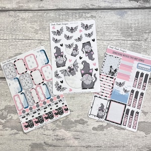 Halloween Week Kit Planner Stickers - Journalling kit - Black Cat (DPD3008)
