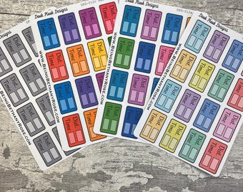 Distance and time running aid stickers for various planners, Happy Planner, Passion Planner etc (DPD012)