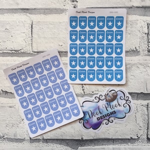Exam stickers for various planners, Kikki K, Travellers Notebook etc (DPD085-086)