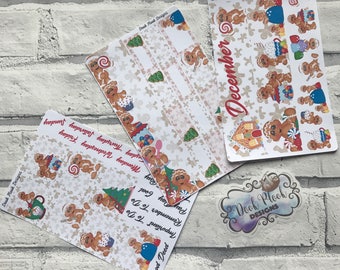 December Gingerbread Monthly View Kit (can change month) for the Erin Condren Planners