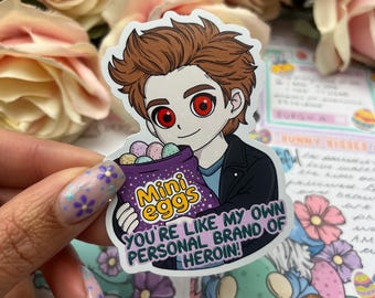 Edward twilight and his mini eggs  -  Vinyl Sticker (0165)