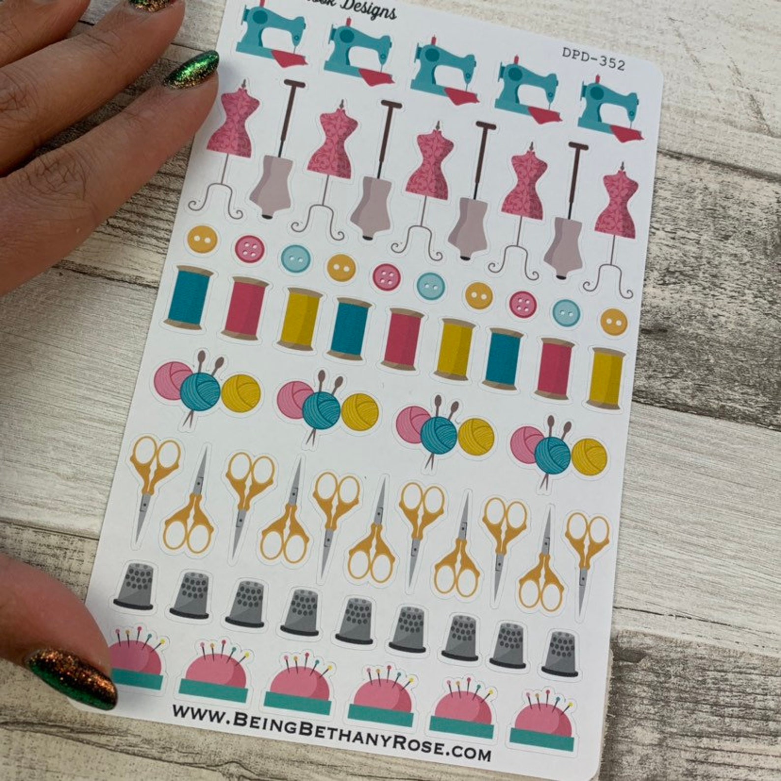 Sewing Stickers for Various Planners, Happy Planner, Passion Planner ...