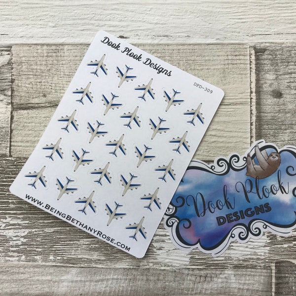 Plane stickers for various planners, Filofax, Bullet Journal etc (DPD309)