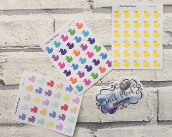 Rubber duck stickers for Erin Condren, Plum Paper, Filofax, Kikki K (DPD174-176)