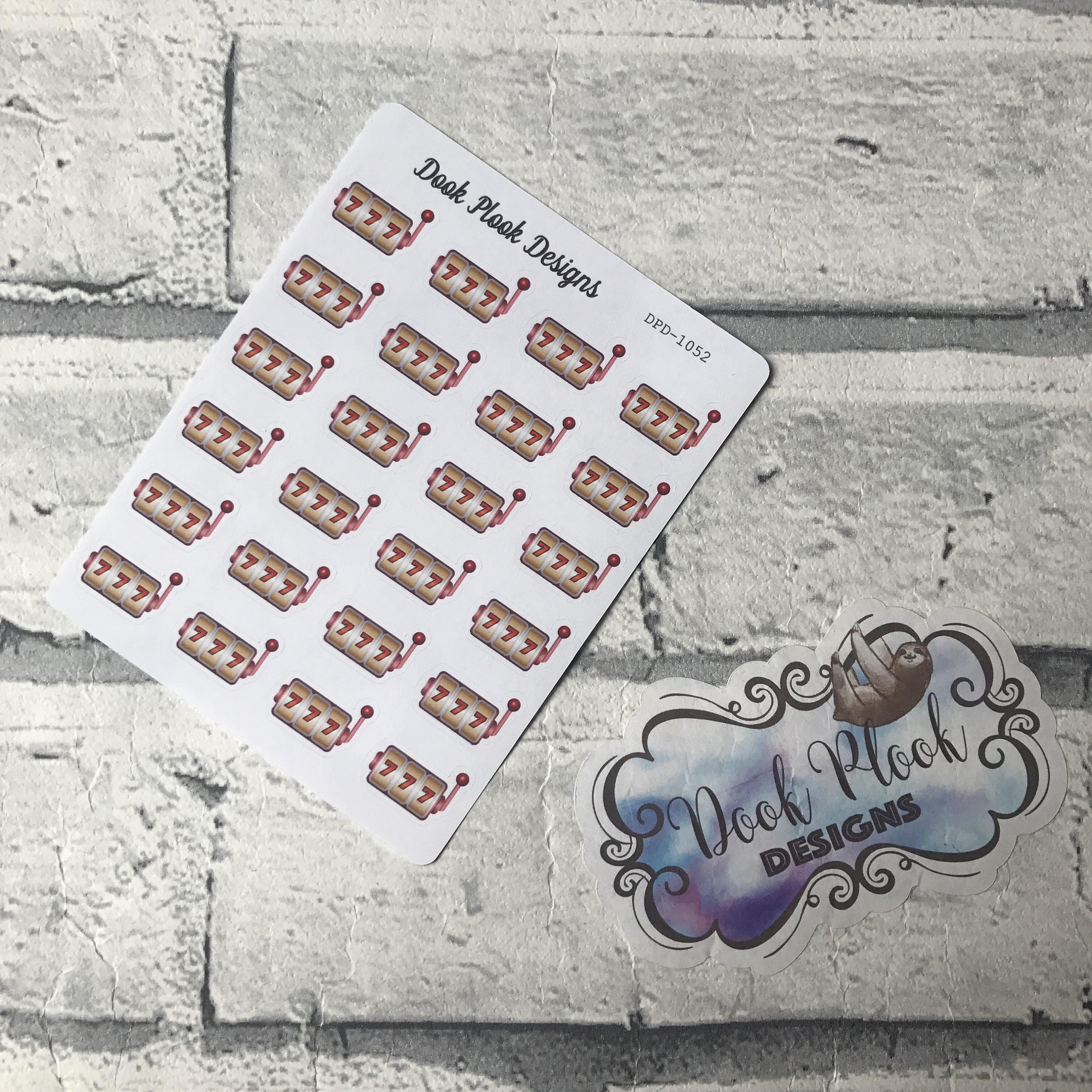 Lucky 7 / Slot Machine Sticker Stickers for Various Planners, Happy ...