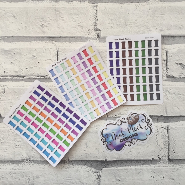 Wheelie bin stickers for various planners, Kikki K, Travellers Notebook etc (DPD028-029)