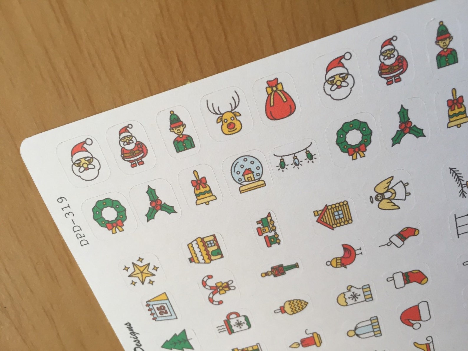 Small Christmas icon stickers for various planners Happy | Etsy