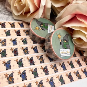 Magiczna taśma washi z motywem czarodzieja Gonka (Gnoma) do planerów, dzienników, albumów itp.