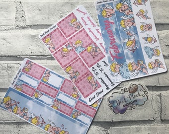 February valentines cupid Monthly View Kit (can change month) for the Erin Condren Planners