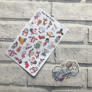 Weihnachten Charakter Aufkleber Set für verschiedene Planer, Happy Planner, Reisende Notebook etc (DPD1154)