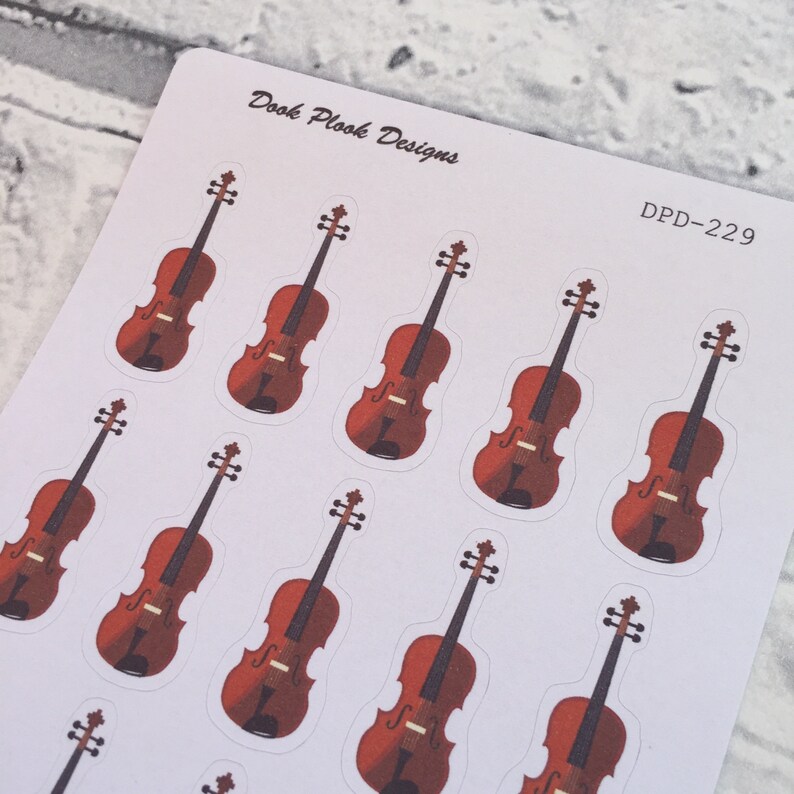 Violin Stickers for Various Planners Happy Planner Passion Etsy