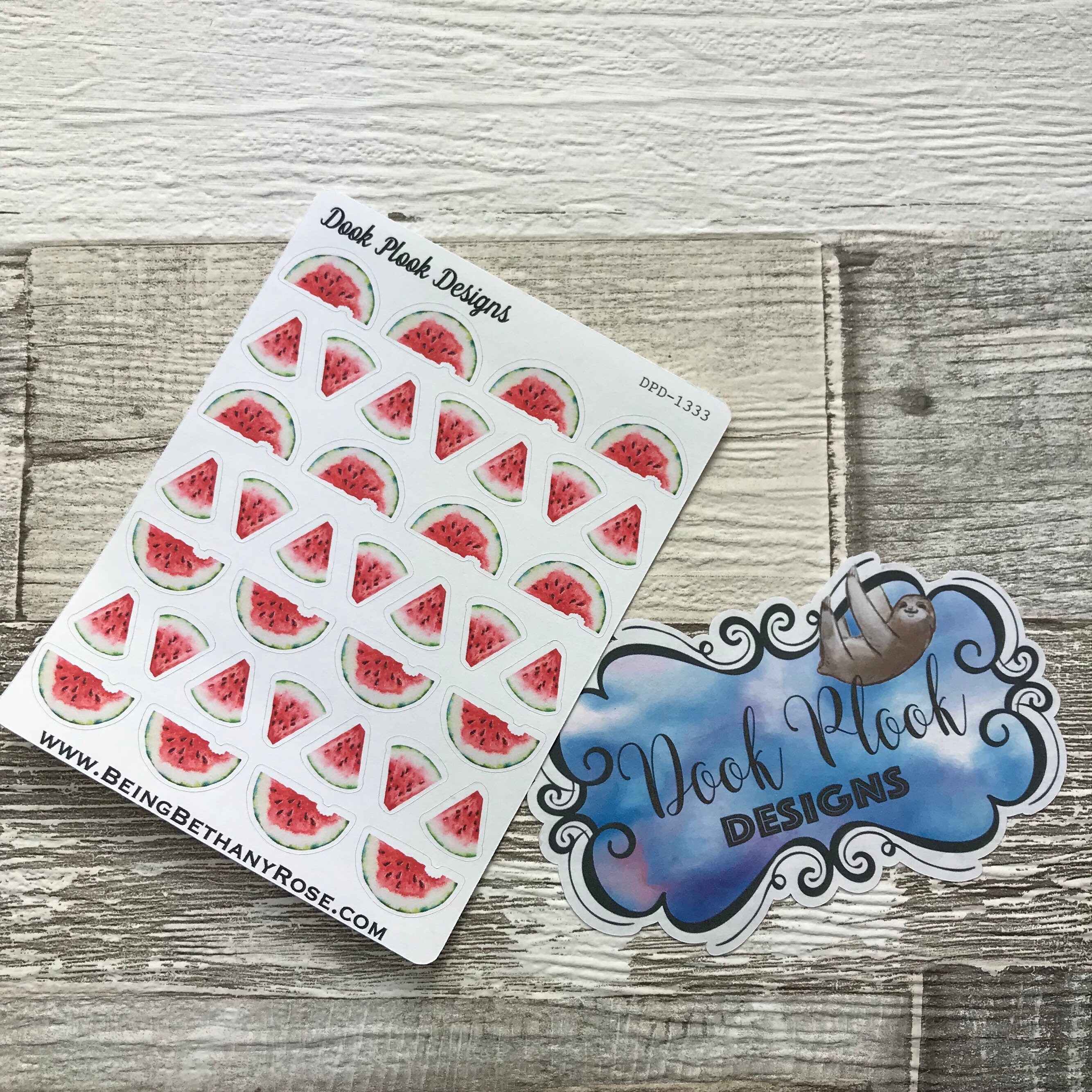 112 Numbers Stickers - Watermelon – Stickers by AshleyK