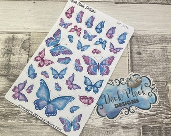 Decorative watercolour butterfly stickers for various planners (DPD2265)