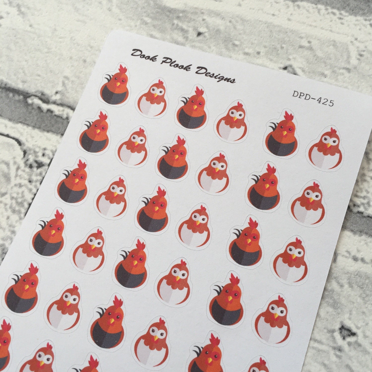 Chicken Stickers for Various Planners, Happy Planner, Bullet Journal ...